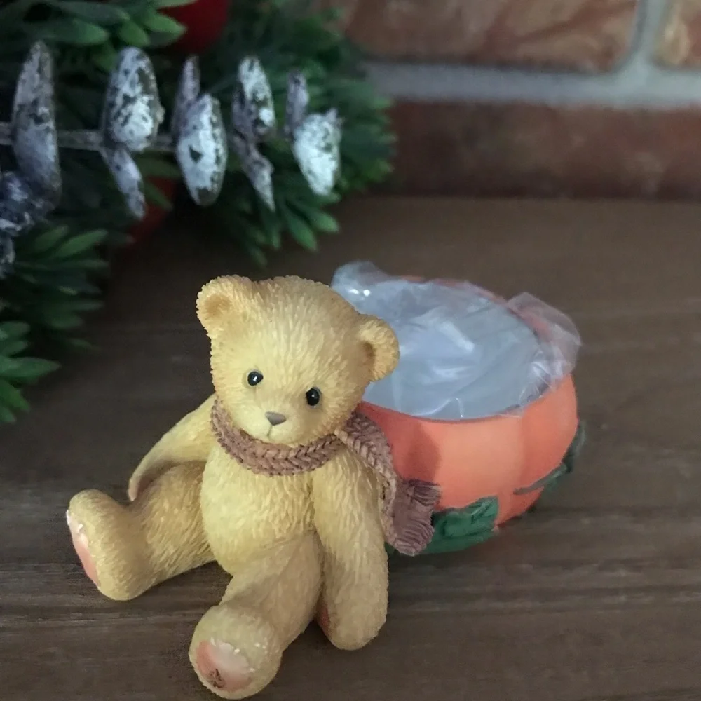 ❤️ Rare 1998 Cherished Teddies Pumpkin Candle‼️FINAL SALE